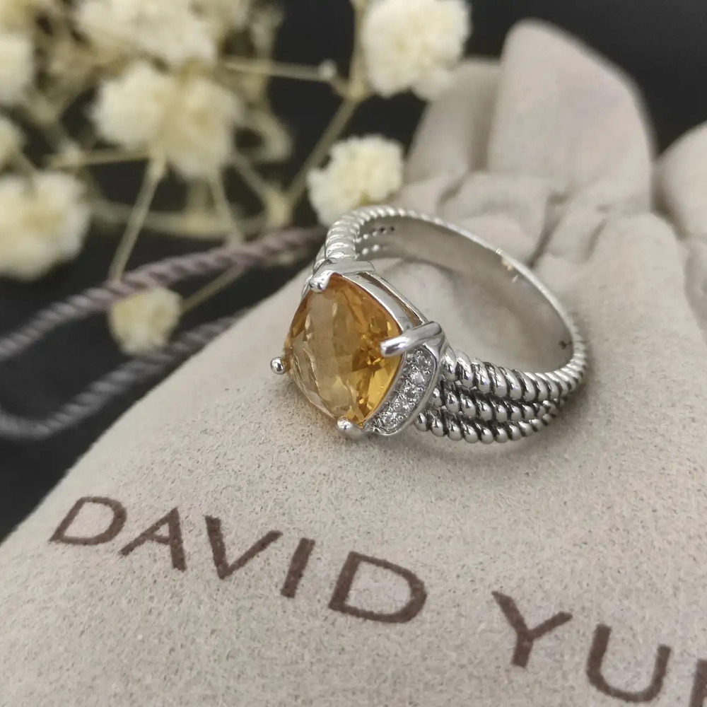 David Yurman pav champagne diamond ring
